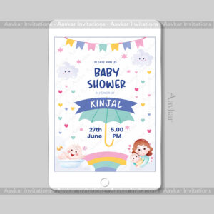 Shower of Hearts Baby Shower E-Invitation | BS-1011